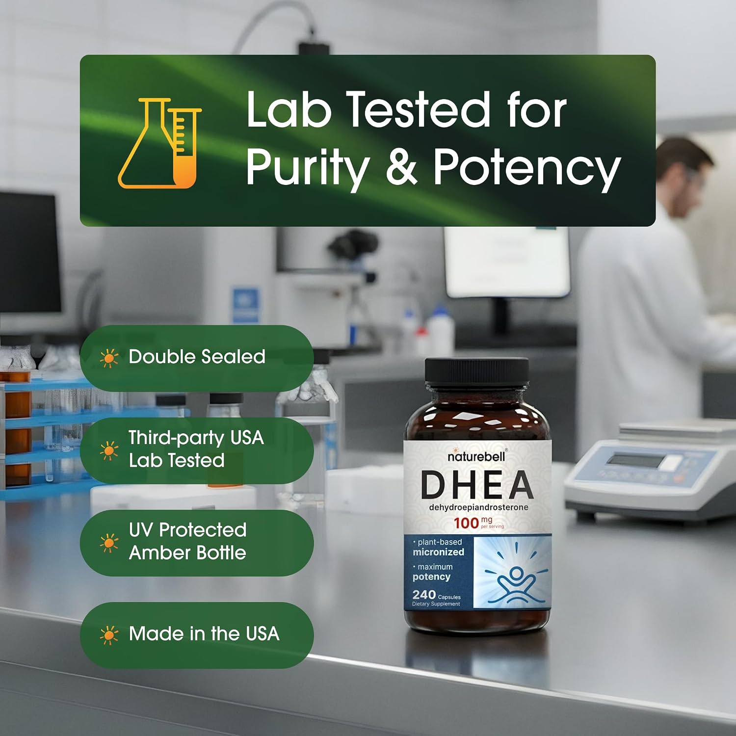 NatureBell DHEA 100mg - 240 Cápsulas