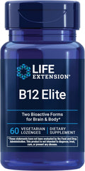 Life Extension B12 Elite - 60 Comprimidos de Vitamina B12 con Adenosilcobalamina y Metilcobalamina