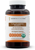 Secrets of the Tribe California Poppy USDA Organic | Made with Vegetarian Capsules and Certified Organic California Poppy (Eschscholzia Californica) Dried Herb and Flower (120 Capsules)