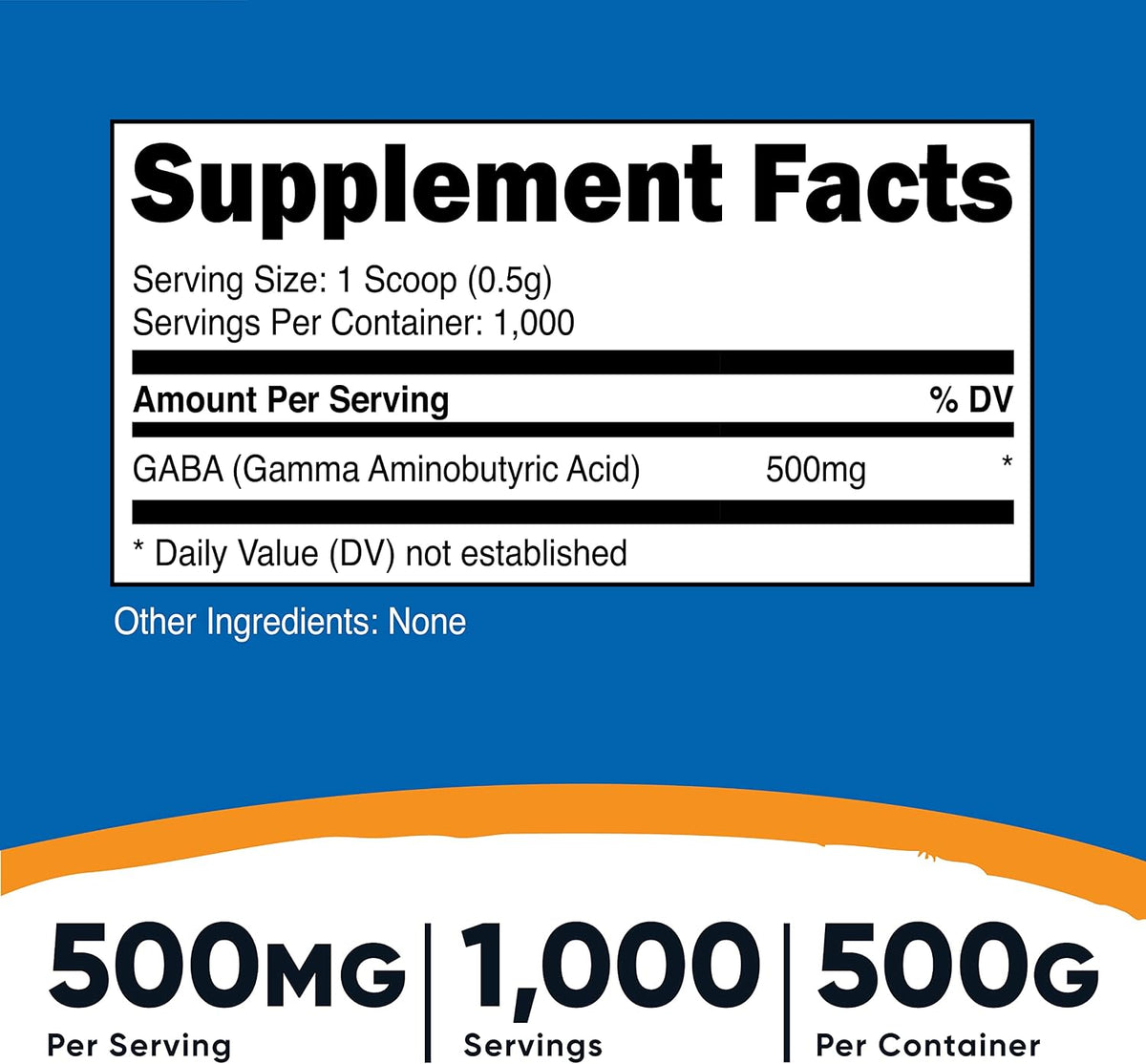 Nutricost GABA Puro en Polvo (Ácido Gamma-Aminobutírico) - 500 g - Pack de 3 – Image 2