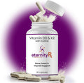 Eternity Medicine Rx Vitamina D3 y K2 5000 UI - Alta Potencia - Apoyo Óseo y Cardiovascular - 90 Cápsulas