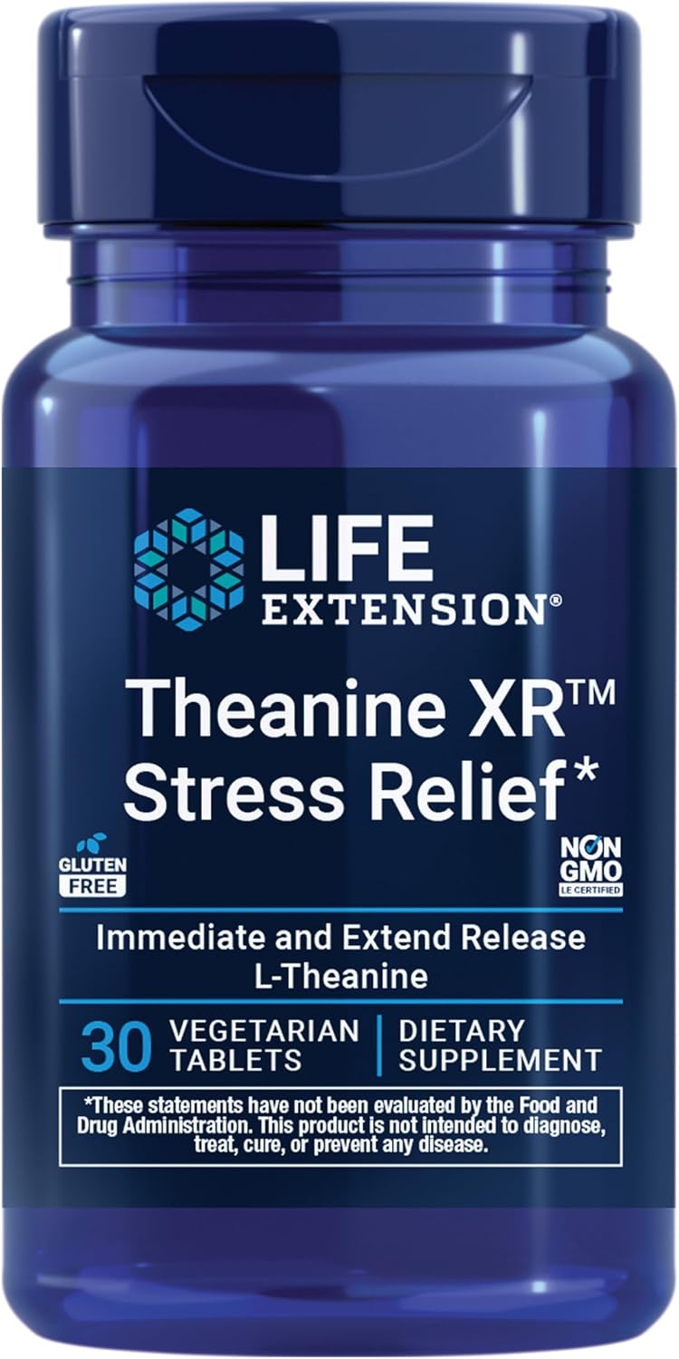 Life Extension Theanine XR – L-Teanina, 30 Comprimidos