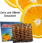 Aderogripa Immune Support Vitaminas C, A y D – 10 Ampollas de 10 ml Sabor Naranja Natural