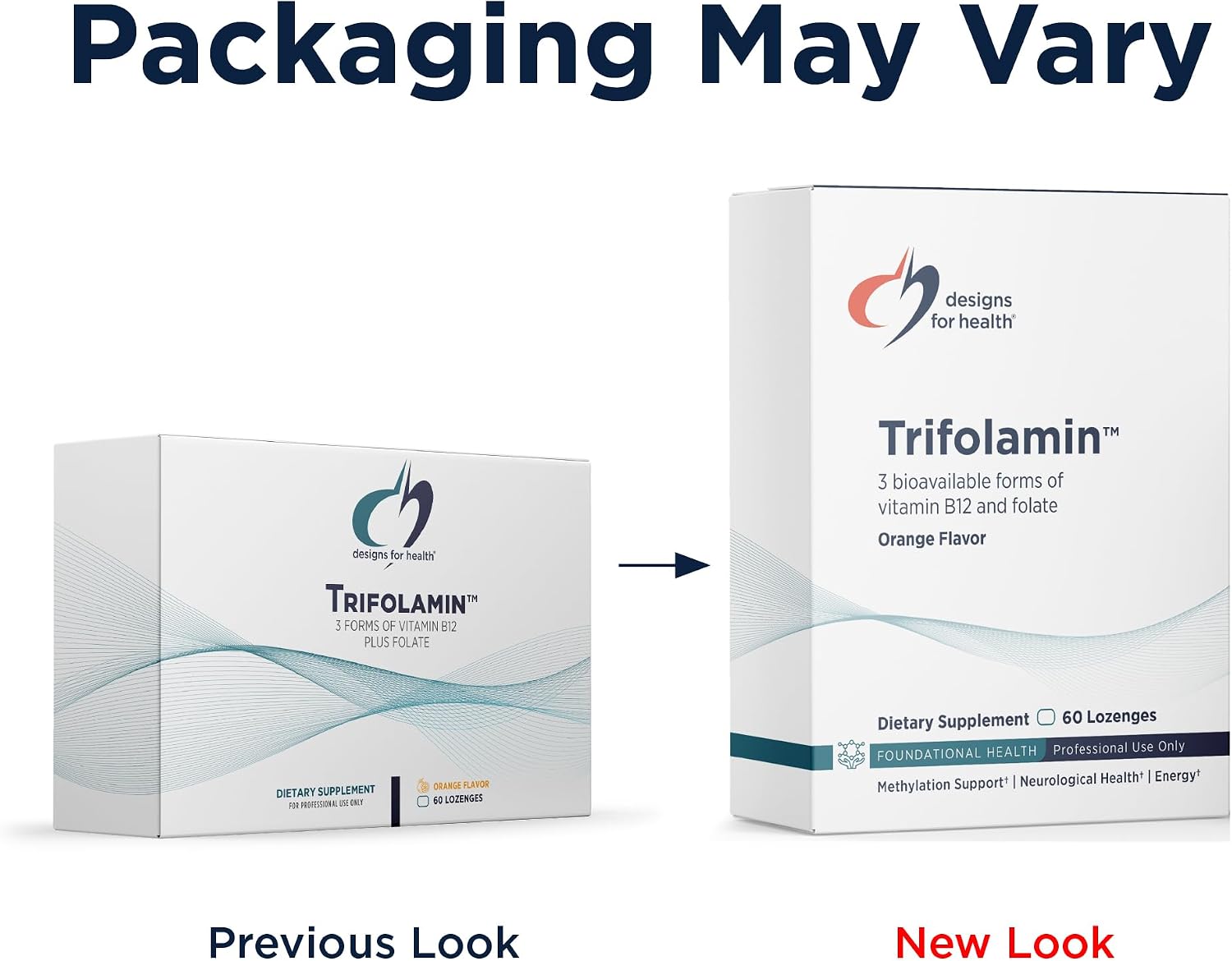 Designs for Health Trifolamin B12 + Folate - 3000mcg B12 (Three Forms) + MTHF Methylfolate - Orange Flavor Quick Dissolve Tablets (60 Lozenges)