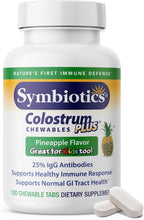 Symbiotics Naturade Calostro Masticable – Apoyo Inmunitario y Digestivo con Lactoferrina, Sin Gluten, Bajo en Azúcar (120 Comprimidos, Sabor Piña)