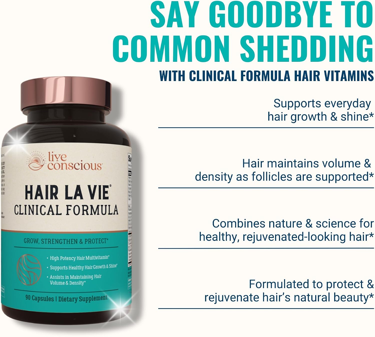 Hair La Vie Clinical Formula Vitaminas para el Crecimiento del Cabello, Mujeres y Hombres