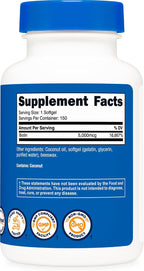 Nutricost Biotina (5000 mcg) 150 Softgels - Vitamina B7 - Sin Gluten, No Transgénico