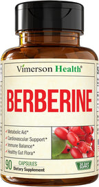 Vimerson Health Berberine 1800mg - Complemento de Berberina de Alta Potencia para el Apoyo Metabólico y Cardiovascular