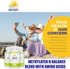 Our Daily Vites L-Metilfolato 15 mg Complejo B Balance - 5-MTHF Activo, B12 Metilada, B9, B6, B2 - Salud Cerebral, Cardíaca y Fetal - 60 Cápsulas