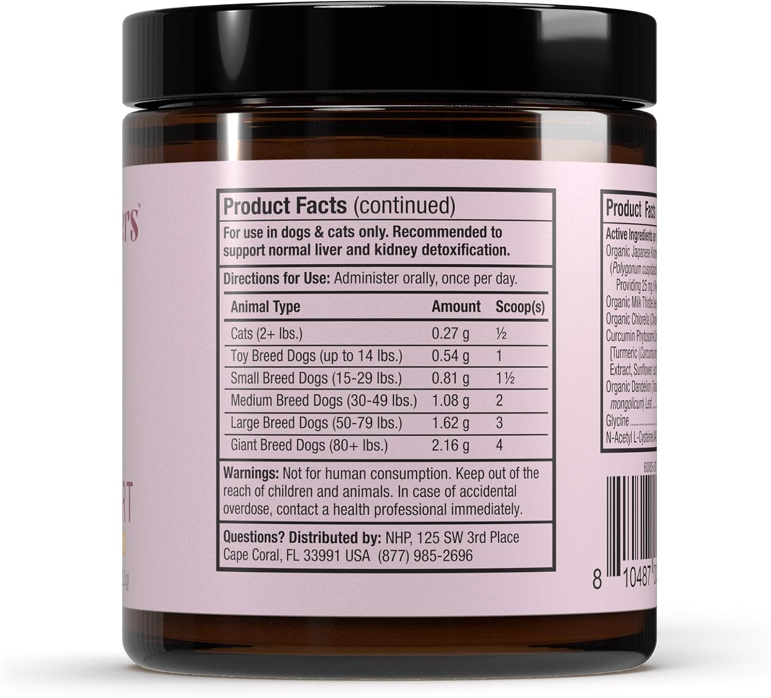 Bark & Whiskers Detox Support - Ayuda a la función hepática y renal - Mezcla herbal con cardo mariano orgánico y té verde - 51 g (1.8 oz)