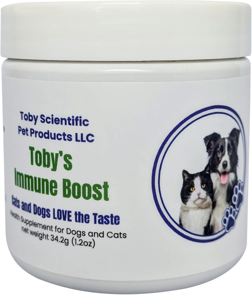 Toby's Immune Boost - Polvo de Metilcobalamina B12, D-Manosa y Levadura de Cerveza para Perros y Gatos