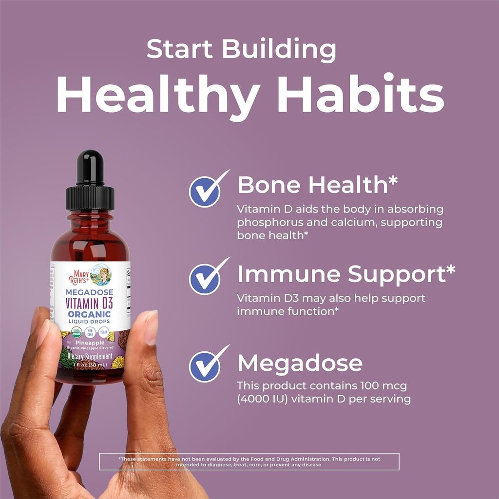 MaryRuth's Vitamina D3 Líquida Orgánica 4000 UI - 30 Dosis