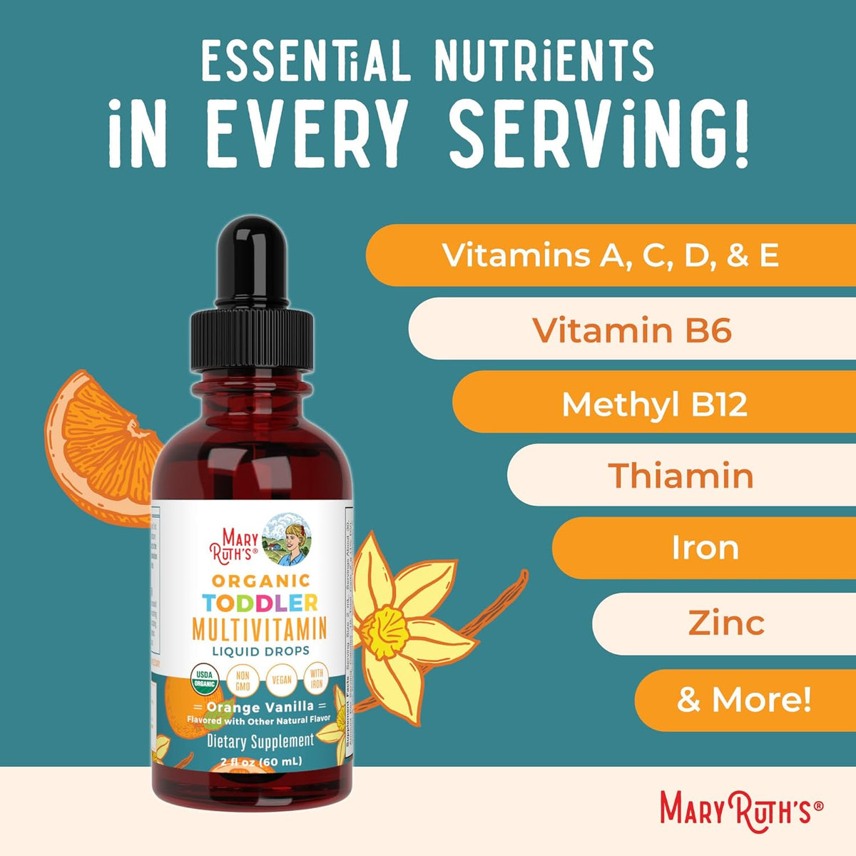 MaryRuth's Organics Multivitamínico con – Vitamina E: Contribuye a la protección de las células frente al daño – Image 7