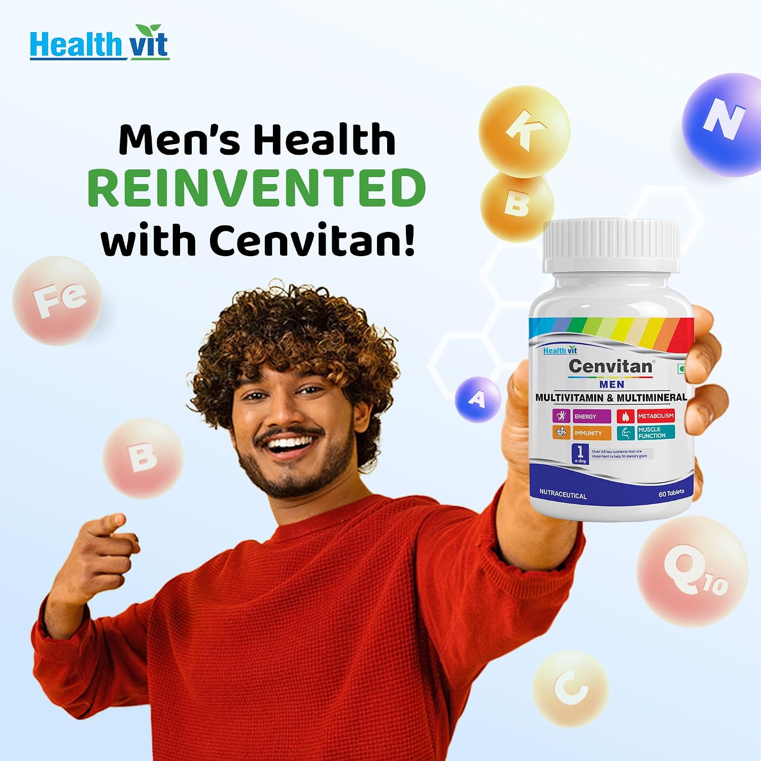 Healthvit Cenvitan Men Multivitaminas y Multiminerales - 60 Comprimidos
