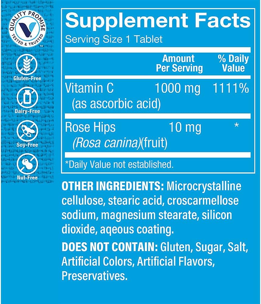 The Vitamin Shoppe C-1000 with Rose Hips, 600 Tablets