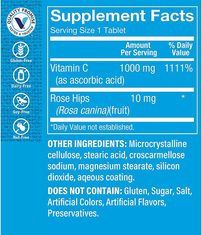 The Vitamin Shoppe C-1000 con Rosa Mosqueta, 600 Comprimidos – Image 2