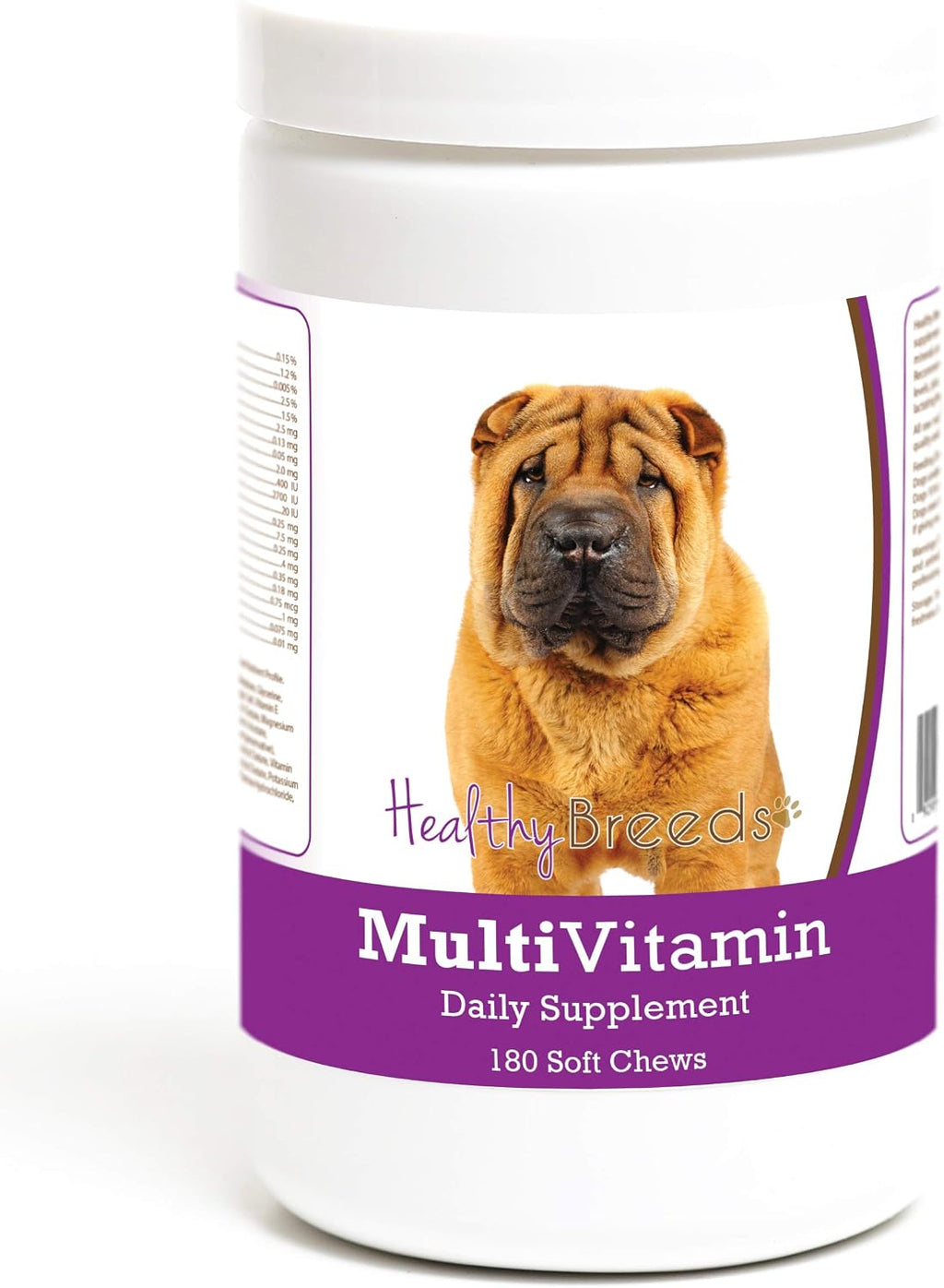 Healthy Breeds Chinese Shar Pei Multivitamínico en Masticables Suaves para Perros 180 Unidades