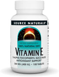 Source Naturals Vitamina E 400 UI - 100 Cápsulas Blandas
