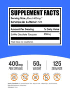 BulkSupplements.com SAM-e en Polvo - S-Adenosil-L-Metionina 400mg por dosis, 50g