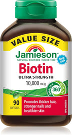 Jamieson Biotina 10,000 mcg, 90 Softgels