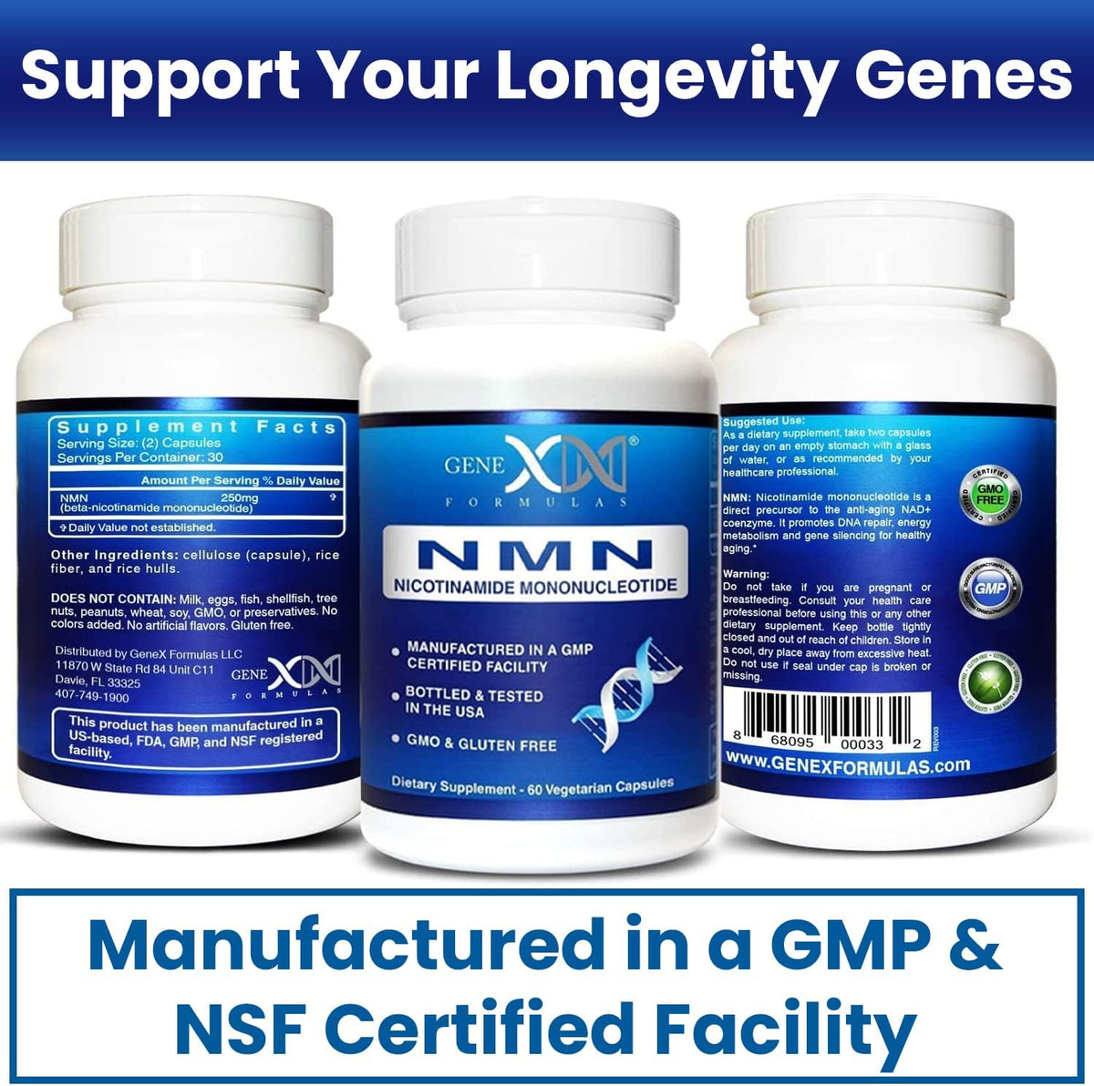 Genex Formulas NMN 250mg Suplemento (Pack de 4) - 99% Puro, Estabilizado, Vegano - 4 Meses de Suministro – Image 7