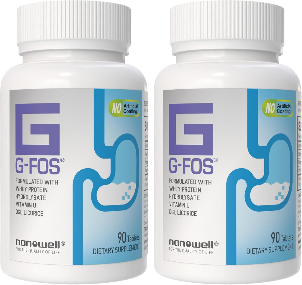 NANOWELL G-FOS Suplemento Digestivo con Vitamina U - 180 Comprimidos (2 x 90)