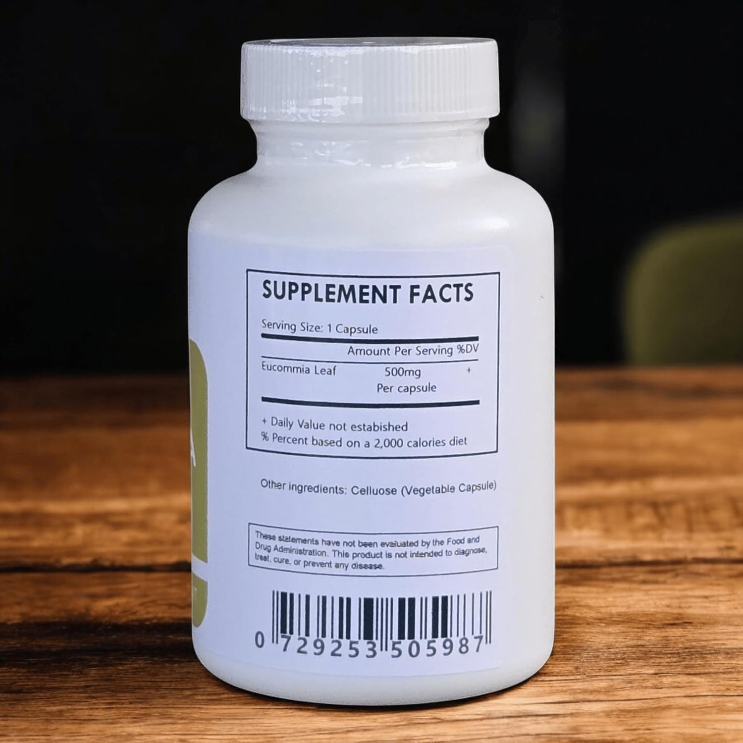 Cápsulas de Polvo de Hoja de Eucommia (500mg Cada) - 240 Unidades