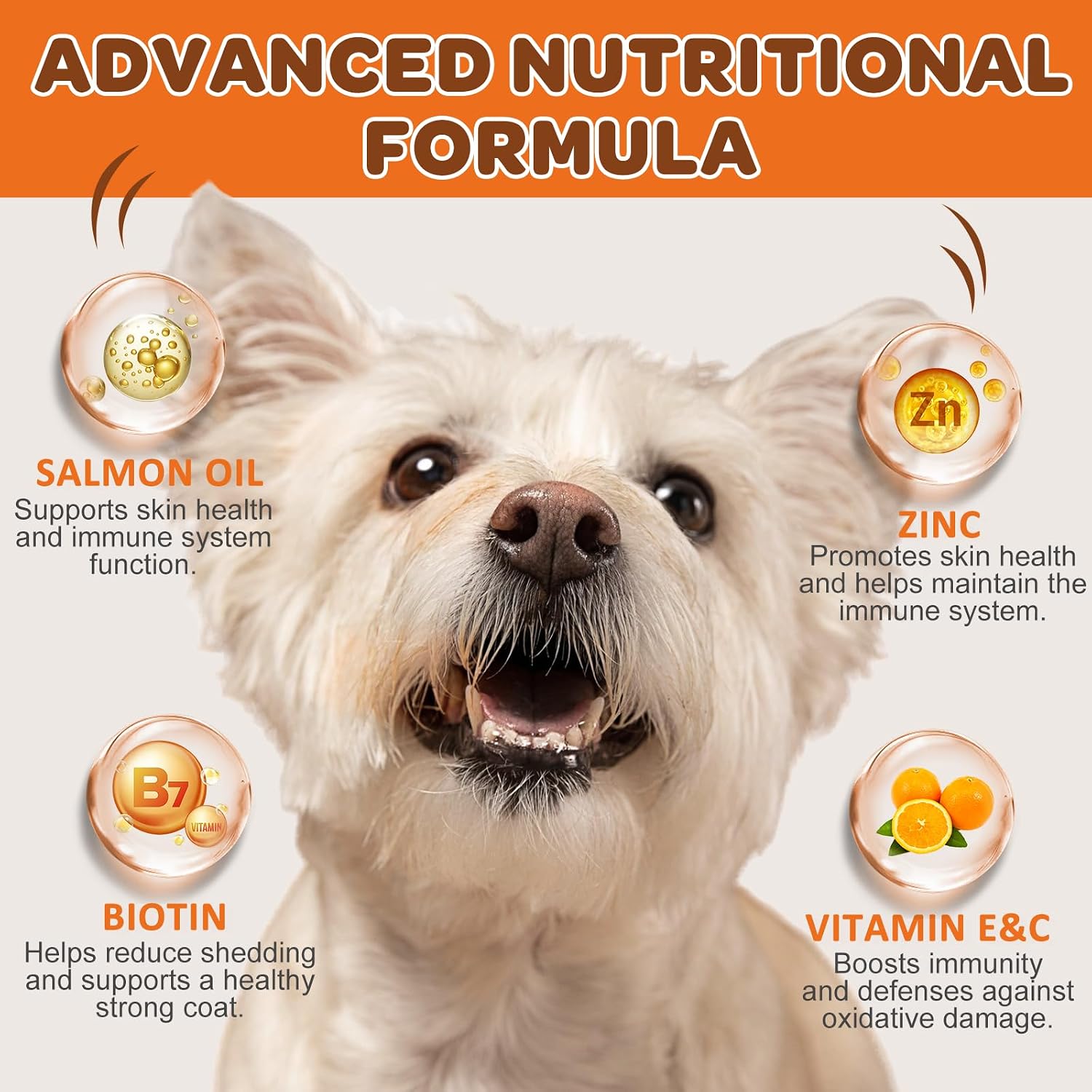 NATURE TARGET Omega 3 Aceite de Pescado para Perros, Suplemento de Piel y Pelaje con Omega 3-6-9 (EPA y DHA), Zinc, Biotina y Vitaminas E y C - 120 Golosinas Blandas Sabor Salmón