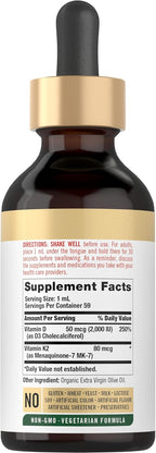Carlyle Vitamina D3 K2 Gotas | 59 ml | Suplemento MK-7