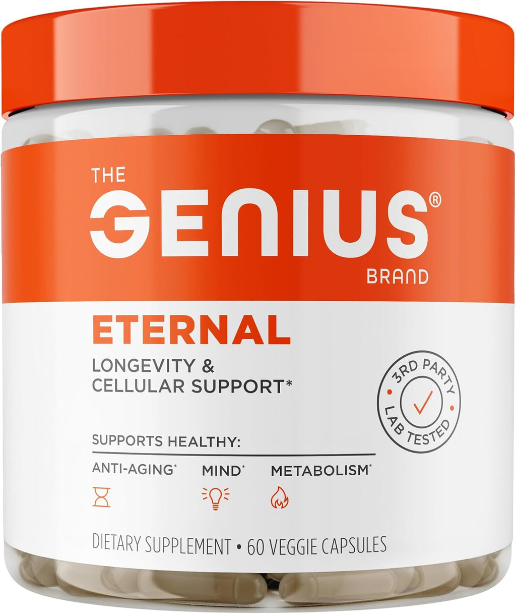 The Genius Brand Genius Eternal - Suplemento de Reparación Celular y Claridad Mental