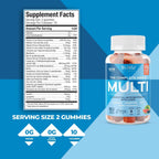 SUKU Multivitamínico Diario para Hombres en Gominolas – Vitaminas A, B12, C, D3, E, Zinc, CoQ10 y Licopeno – Sin Azúcar, Vegano, Sabor Frutas – 60 Gominolas