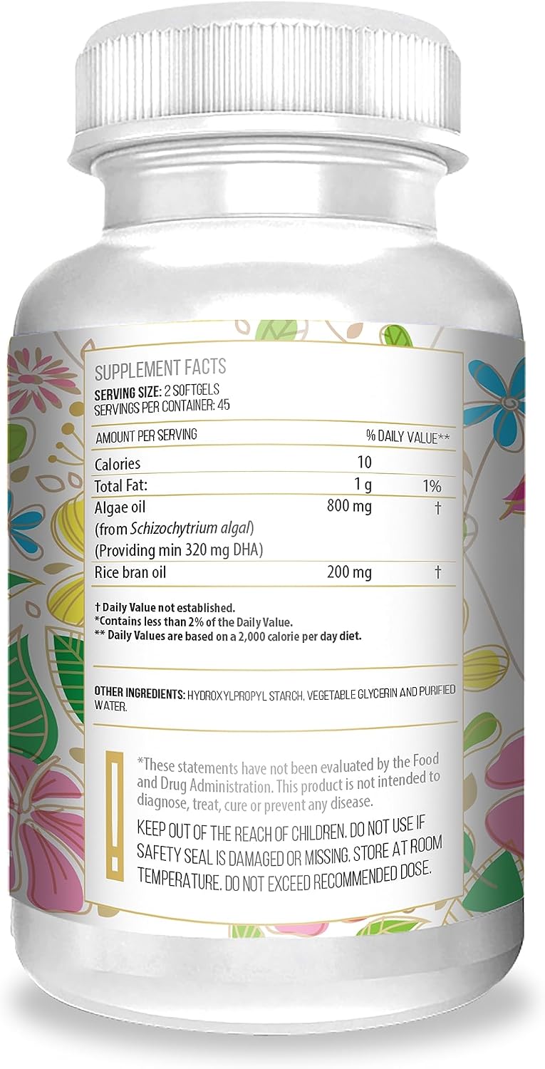 Actif Omega-3 Prenatal Vegano Orgánico con Aceite de Algas, 90 Cápsulas