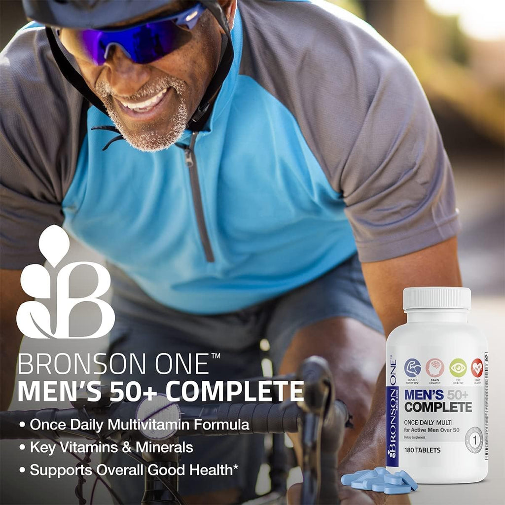 Bronson ONE Daily Multivitamínico para Hombres 50+ Completo, 90 Comprimidos