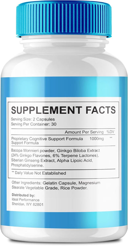 Memo Defender Brain and Memory Support Capsules, Memo Defender for Memory Supplement Pills, Advanced Formula Nootropic Pills for Brain Health Support, MemoDefender Health Blend Reviews (5 Pack)
