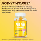 Aromlife Fibro Inositol Gummies - Gominolas de Inositol con Folato y Vitaminas B6 y B12, 60 Gominolas Sabor Naranja para Mujeres
