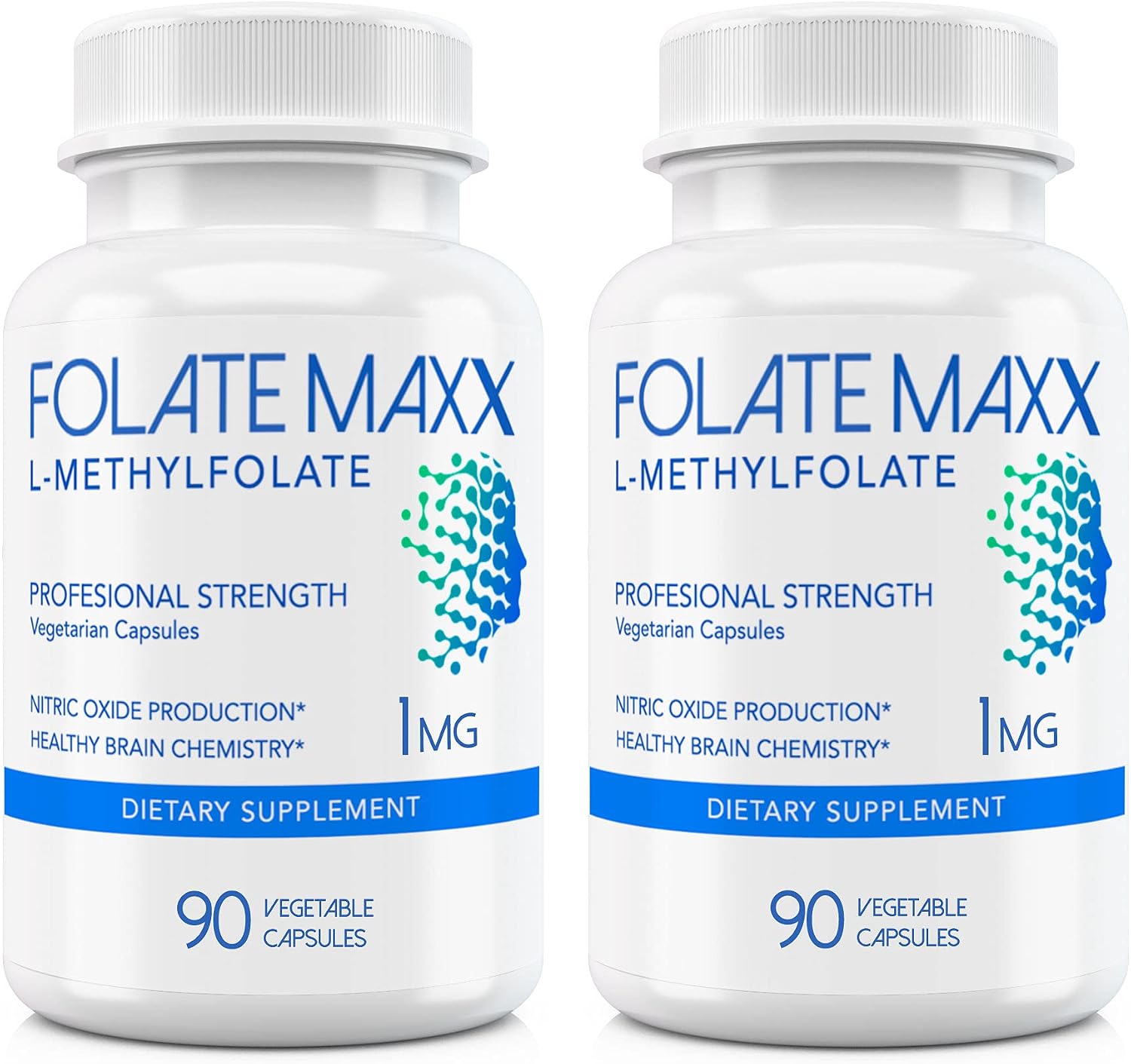 FOLATE MAXX L-Metilfolato 1mg (1000 mcg) - 180 Cápsulas Vegetales