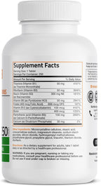 Bronson Complejo B - Vitaminas B1, B2, B3, B6, B9 (Ácido Fólico) y B12 - 250 Tablets