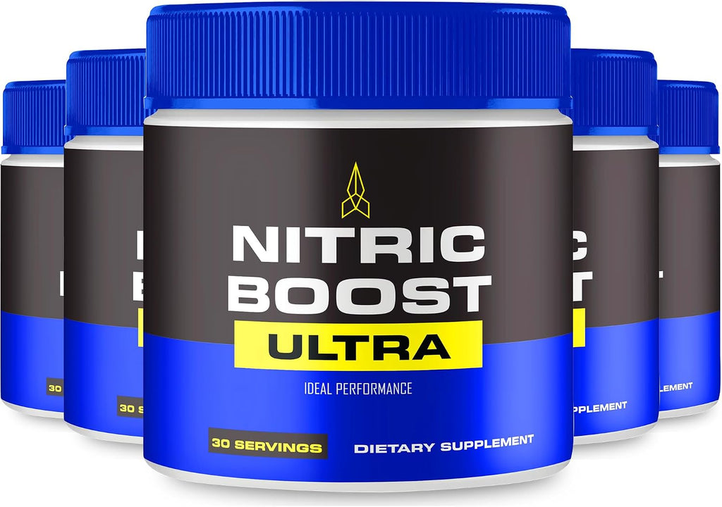 Nitric Boost Ultra Powder, NitricBoost Official Formula to Support Energy Levels and Blood Flow - Maximum Strength, Nitric Booster Ultra BCAA, NitricBoost Ultra Powder Support Reviews (5 Pack)