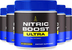 Nitric Boost Ultra Powder, NitricBoost Official Formula to Support Energy Levels and Blood Flow - Maximum Strength, Nitric Booster Ultra BCAA, NitricBoost Ultra Powder Support Reviews (5 Pack)