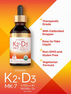 Carlyle Vitamina D3 K2 Gotas | 59 ml | Suplemento MK-7
