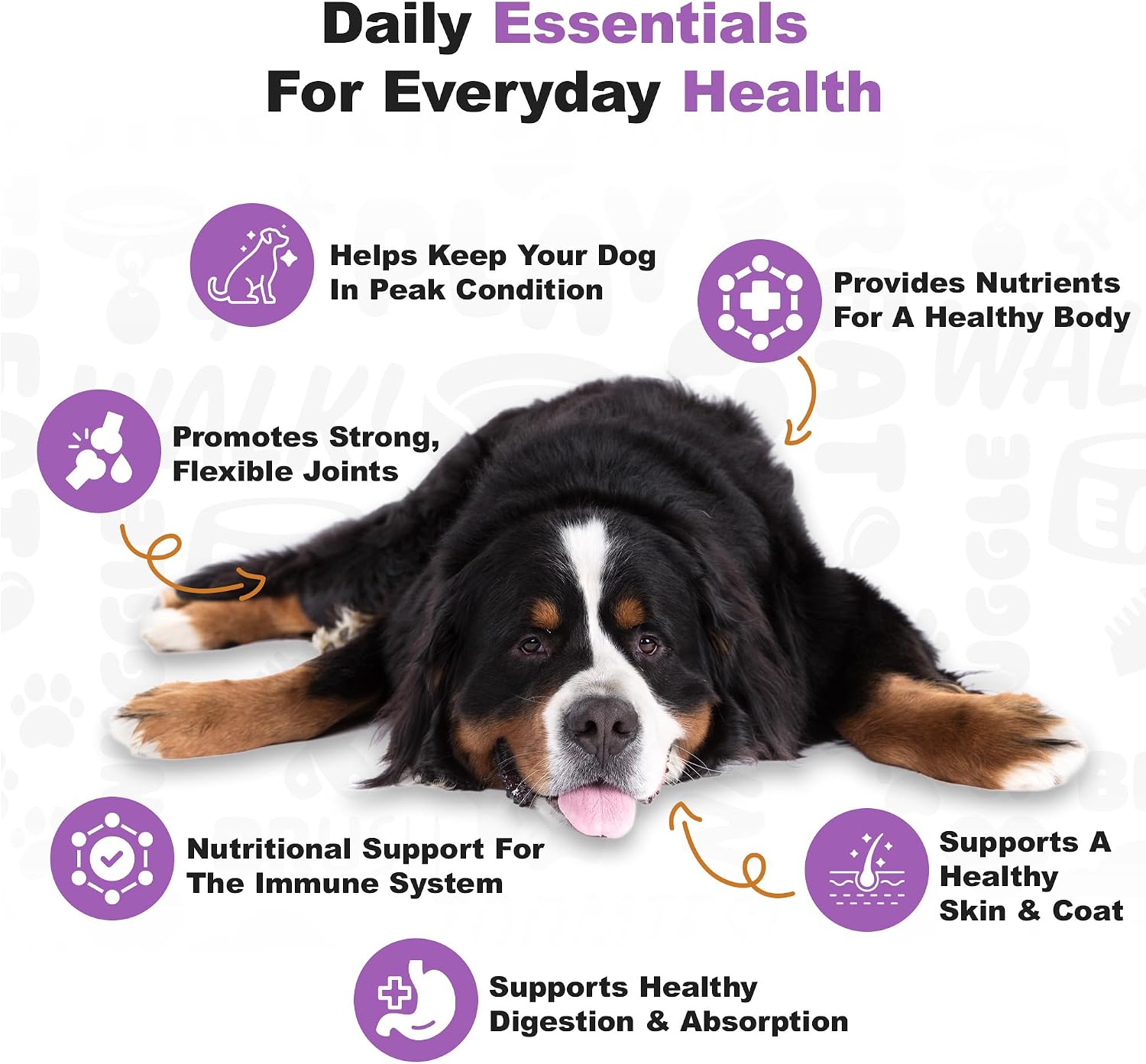 Doggie Dailies 5 en 1 Multivitamínico para Perros, 225 Golosinas Blandas Sabor Mantequilla de Maní