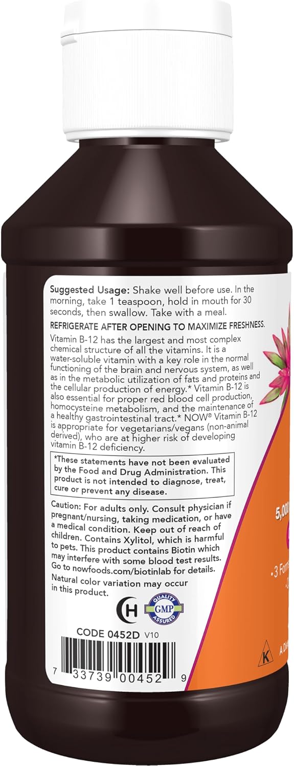 NOW Foods Ultra B-12 Líquido - 4 oz (118 ml)