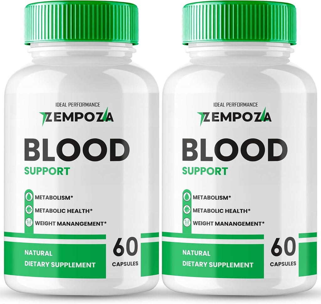 Zempoza Blood Formula – Cápsulas de Suplemento para la Salud Sanguínea con Vitamina C, Zinc y Canela (2 Envases)