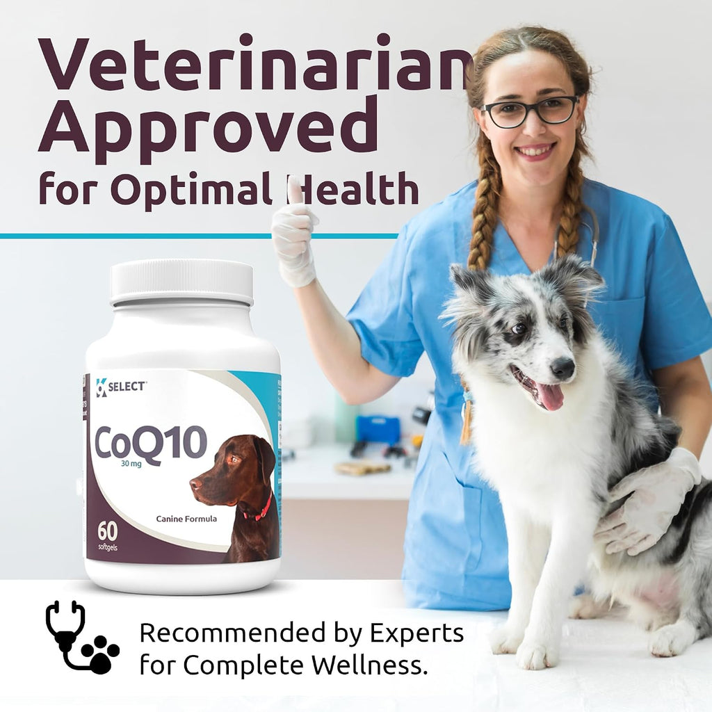 K9 Select CoQ10 Supplement for Dogs, 30mg - 60 Soft Gels per Bottle