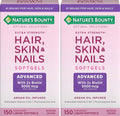 Nature's Bounty Hair, Skin & Nails Rapid Release Softgels, 150 Cápsulas (Pack de 2)