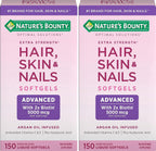 Nature's Bounty Hair, Skin & Nails Rapid Release Softgels, 150 Cápsulas (Pack de 2)