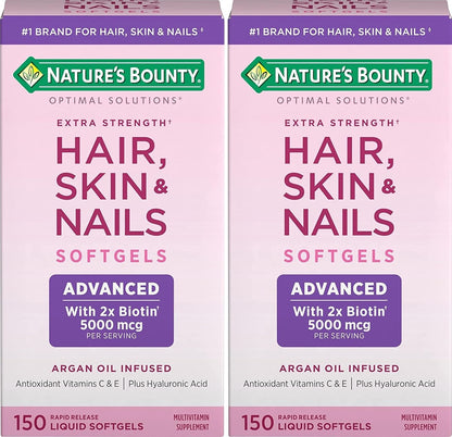 Nature's Bounty Hair, Skin & Nails Rapid – Biotina: Contribuye al mantenimiento del cabello en condiciones – Image 1