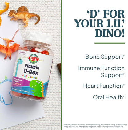 KAL Vitamin D-Rex Gominolas de Vitamina D3 – Contribuye al funcionamiento normal del sistema inmunitario. – Image 3