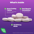 Natrol Biotin 10,000mcg, 60 Fast Dissolve Tablets