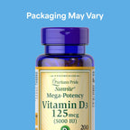 Puritan's Pride Vitamin D3 5000 IU Mega Strength 200 Softgels